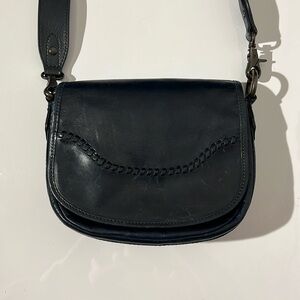 Frye Black Leather Crossbody Bag